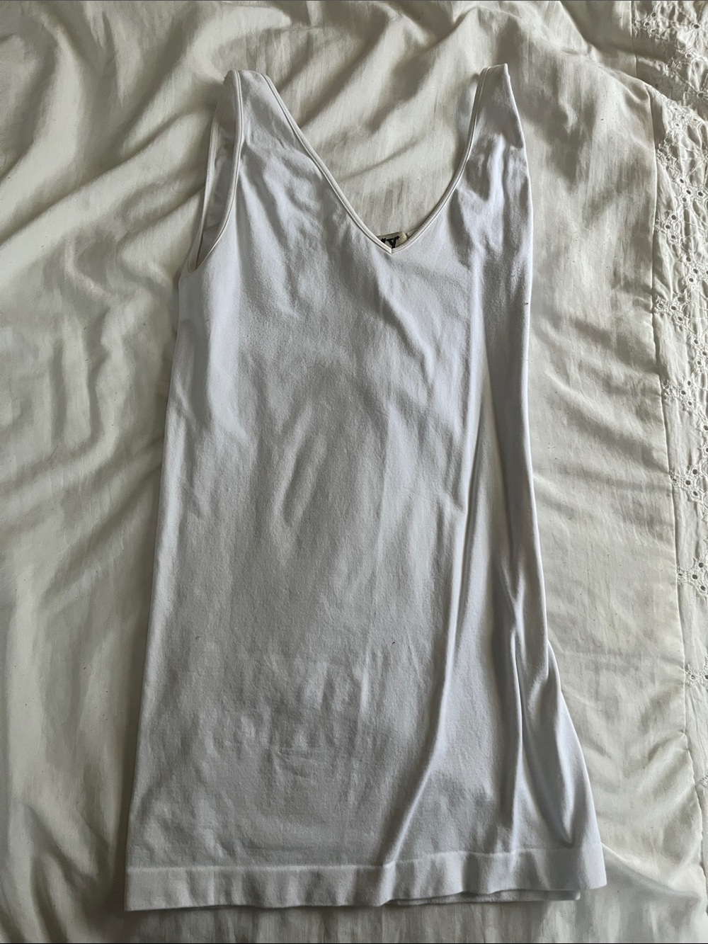 envy White V-Neck Tank Top